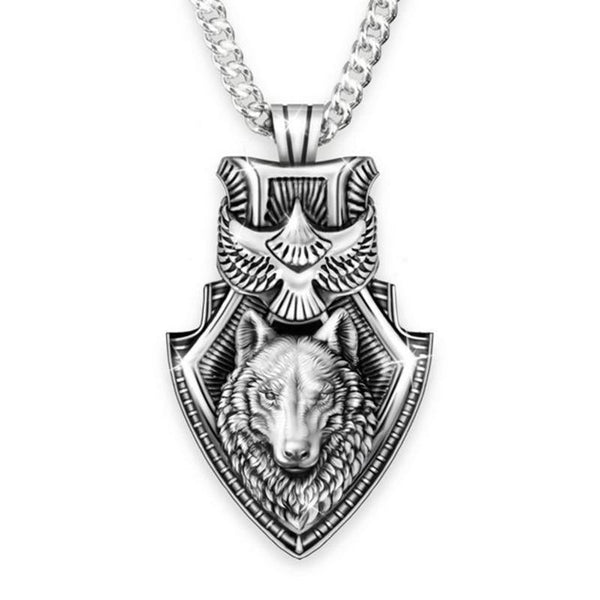 Pendentif loup tête ancestrale