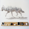 Sticker Mural Loup Blanc