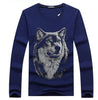 Sweatshirt tête de Loup bleu