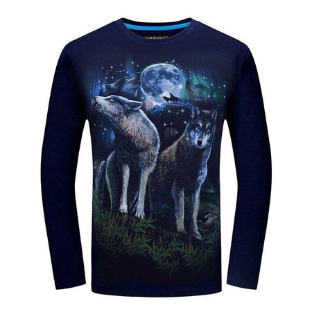 Sweatshirt Loups nuit pleine lune - Loups-Anges