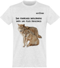 T-Shirt Loup Sentiment lettrage noir
