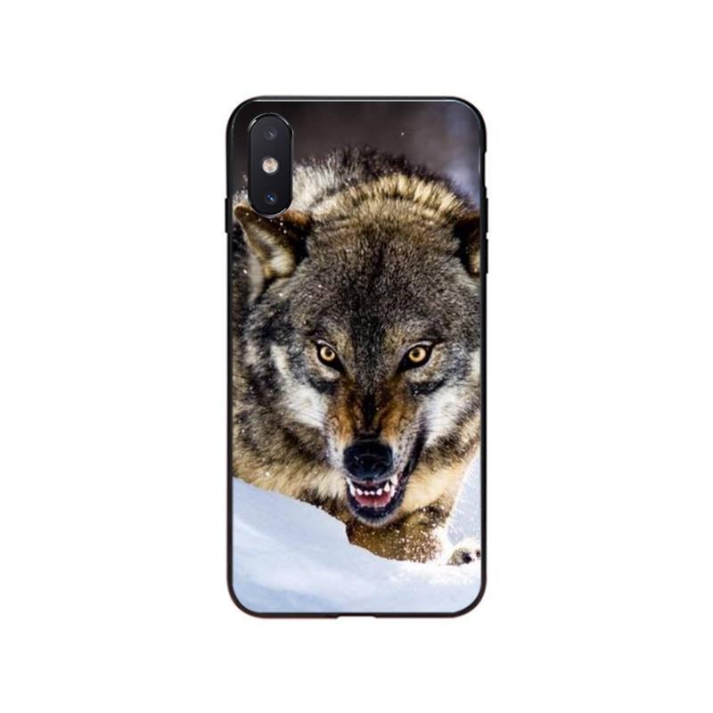 Coque Loup hiver iPhone SE2 11 Pro XS MAX XS XR 8 7 - Loups-Anges