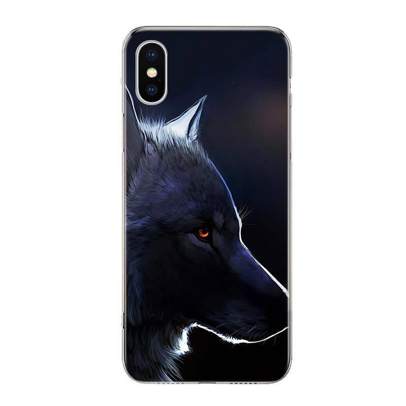 Coque profil Loup Apple iphone 12 11 ... - Loups-Anges