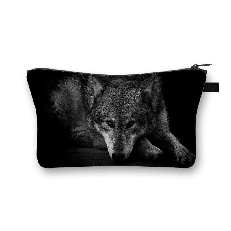 Trousse Maquillage Loup gris - Loups-Anges