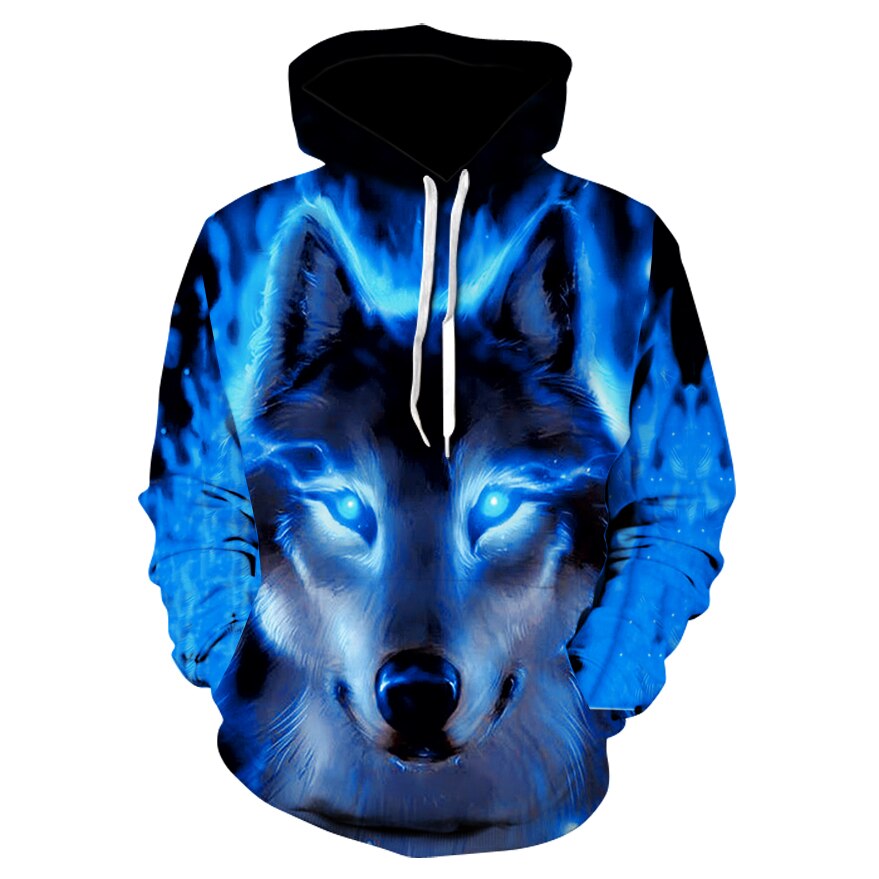 Sweatshirt Loup bleu