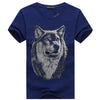 T-Shirt tête de Loup bleu - Loups-Anges