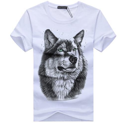 T-Shirt tête de Loup blanc - Loups-Anges