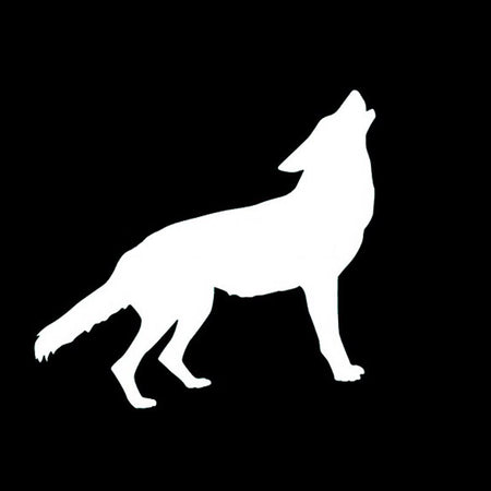 Sticker silhouette de loup