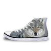 Chaussures de sport décor Loup gris - Loups-Anges