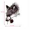 Tatouage Loup à la Rose rouge